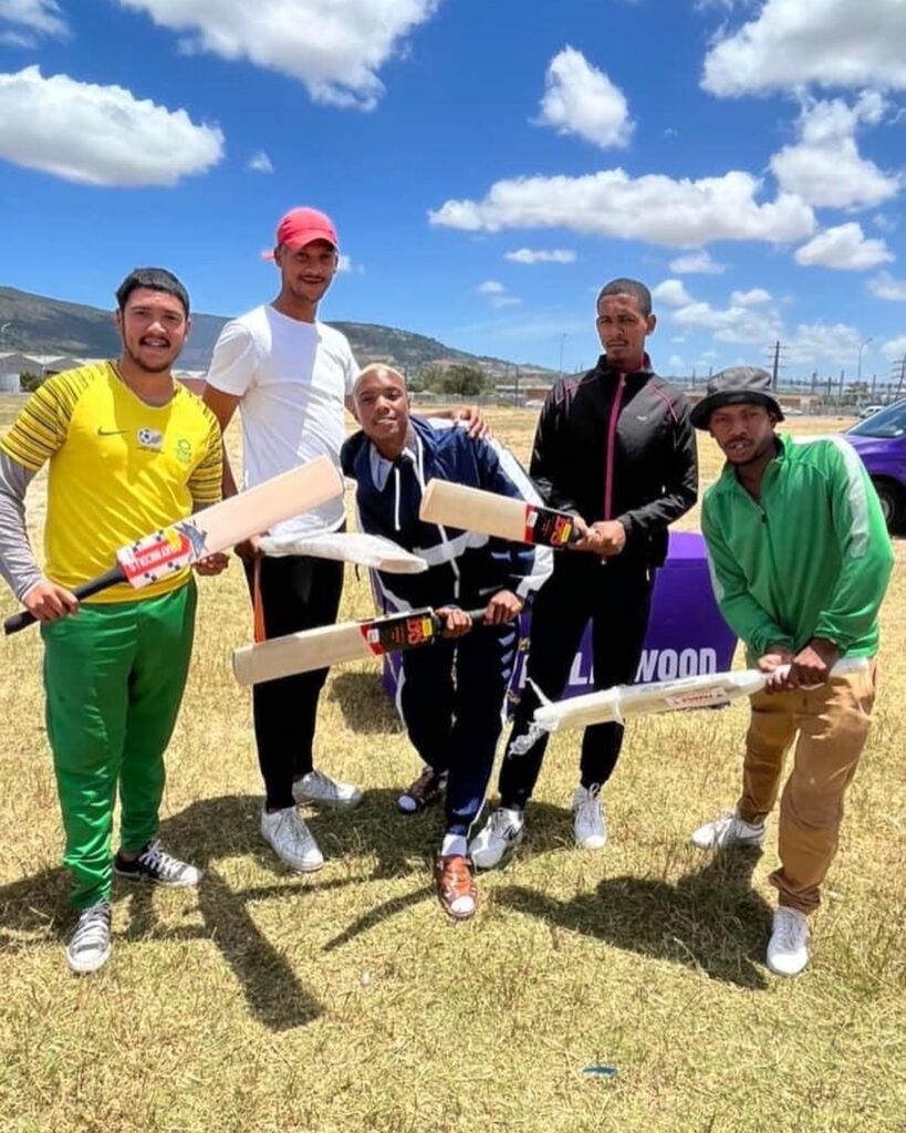 hollywoodfoundation-1. Players from Believers Cricket Club with the contributionBelievers Cricket Club grateful for a cricket sponsorship from the Hollywood FoundationHollywoodbets iBranch MASTER