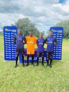 hollywoodfoundation-1. Players from Pharare Happy Stars with the soccer kit contributionMeaningful soccer sponsorship for Pharare Happy StarsHollywoodbets iBranch MASTER
