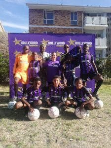 hollywoodfoundation-1. Players from Unity Africa Cape Stars Soccer Academy with the contributionUnity Africa Cape Stars Soccer Academy grateful for soccer sponsorship from Hollywood FoundationHollywoodbets iBranch MASTER
