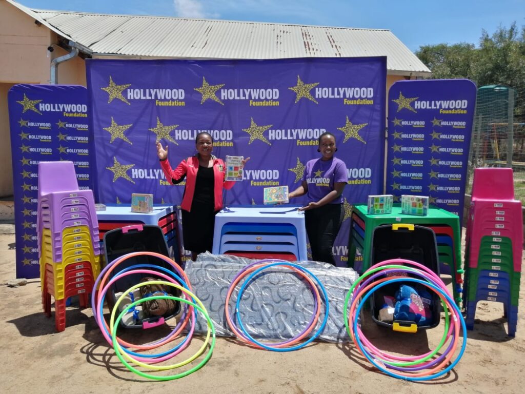 hollywoodfoundation-2. Representatives from Hollywood Foundation and Boitshepo Day Care with the contributionBoitshepo Day Care receives Corporate Social Investment (CSI) from Hollywood FoundationHollywoodbets iBranch MASTER
