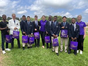 hollywoodfoundation-2. The Hollywood Foundation Team and the apprenticesHollywood Foundation awards bursaries to three learners at the South African Jockey Academy Awards (SAJA) 2022Hollywoodbets iBranch MASTER