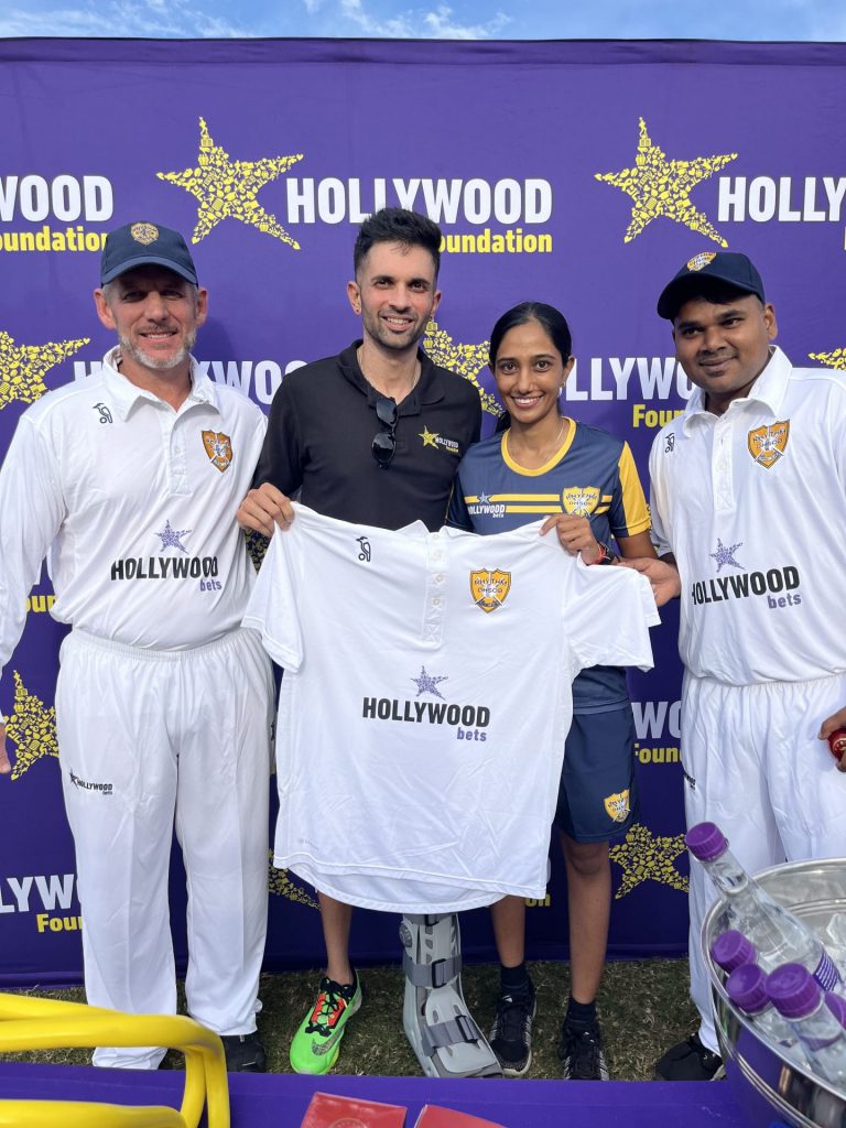 hollywoodfoundation-DHS RHYTHM Cricket Club 3 min 1The Hollywood Foundation supports DHS RHYTHM Cricket Club with Cricket Sponsorship, handing over kit and equipmentHollywoodbets iBranch MASTER