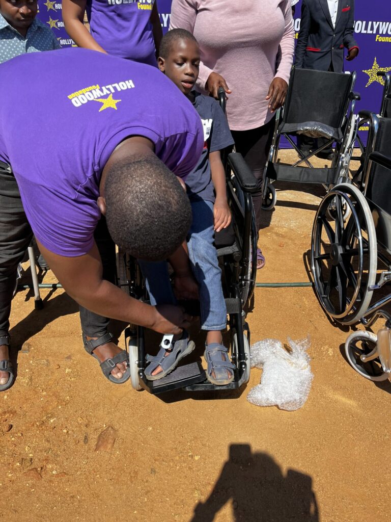 hollywoodfoundation-IMG_6220Hollywood Foundation hands over wheelchairs to the Hlayisekani HCCP Organisation.2022/2023 Handovers