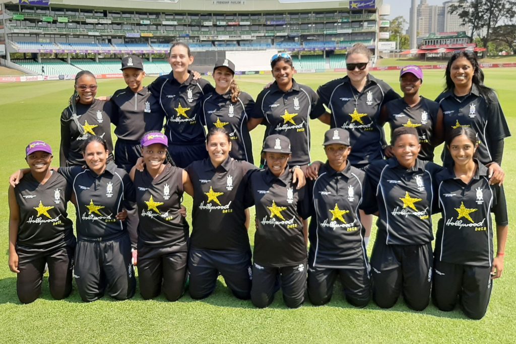 Hollywoodbets KZN Coastal Women's Cricket Team in their kit