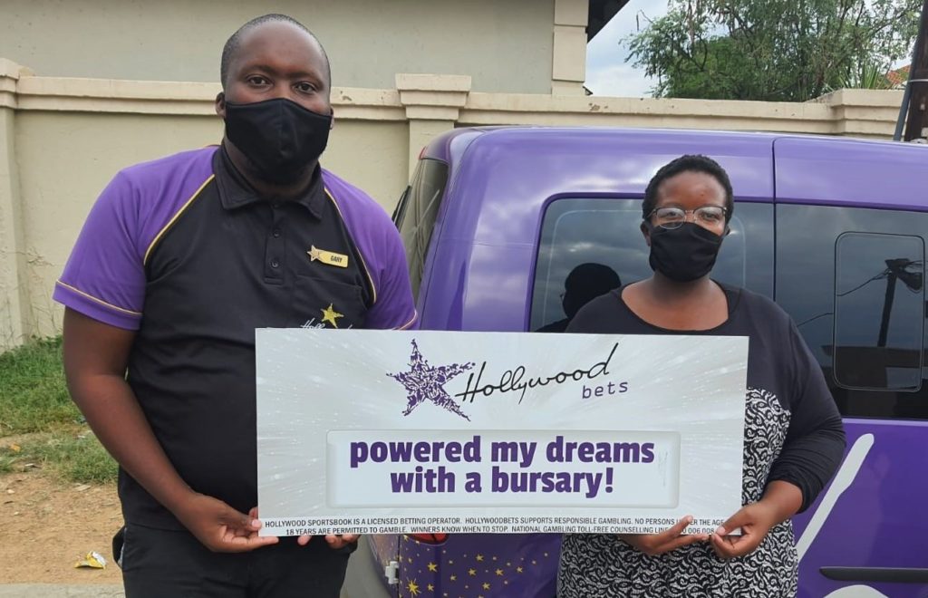 hollywoodfoundation-LebogangR100 000 bursary commitment fulfilled by Hollywoodbets and Jozi FM2020/21 Handovers