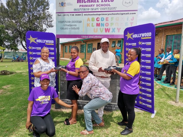hollywoodfoundation-Michael-Zulu-1Michael Zulu Primary receives Back to School donation from Hollywood Foundation2021/22 Handovers