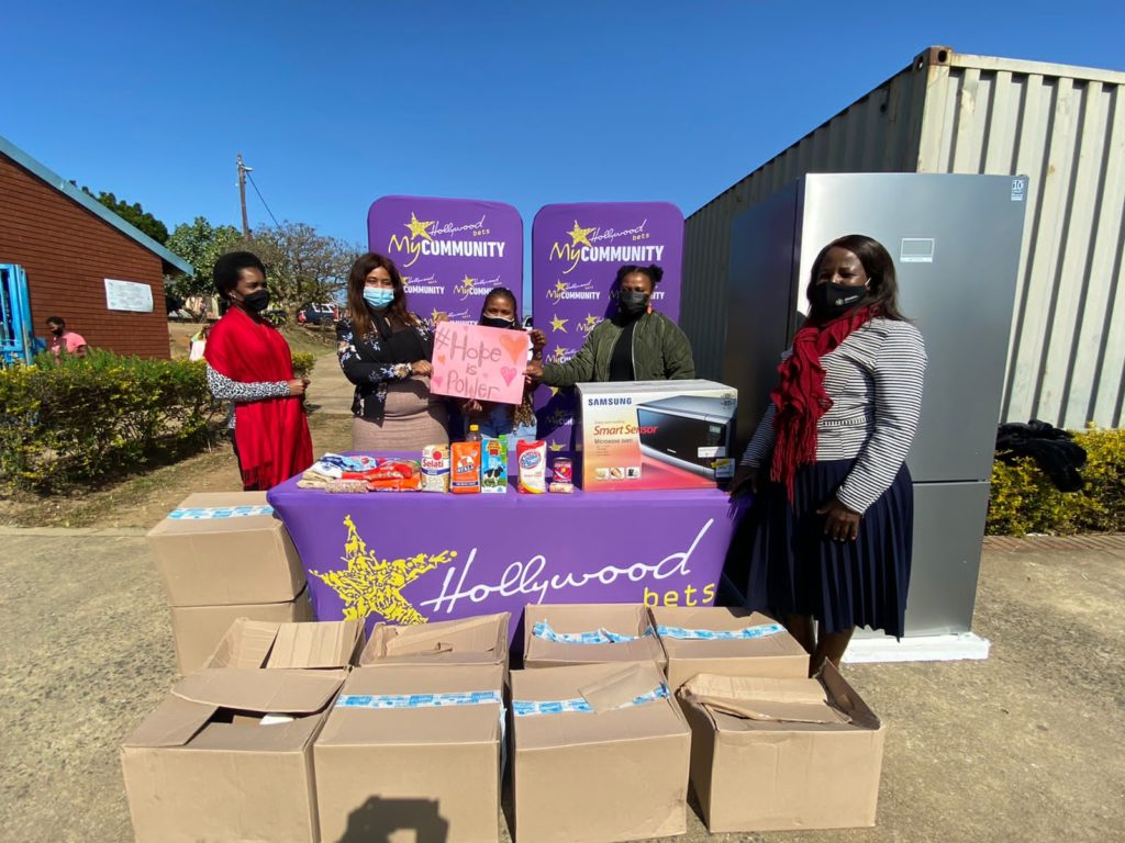 Tinley Manor Primary School receives a Fridge and Food from Hollywoodbets HopeIsPowet campaign