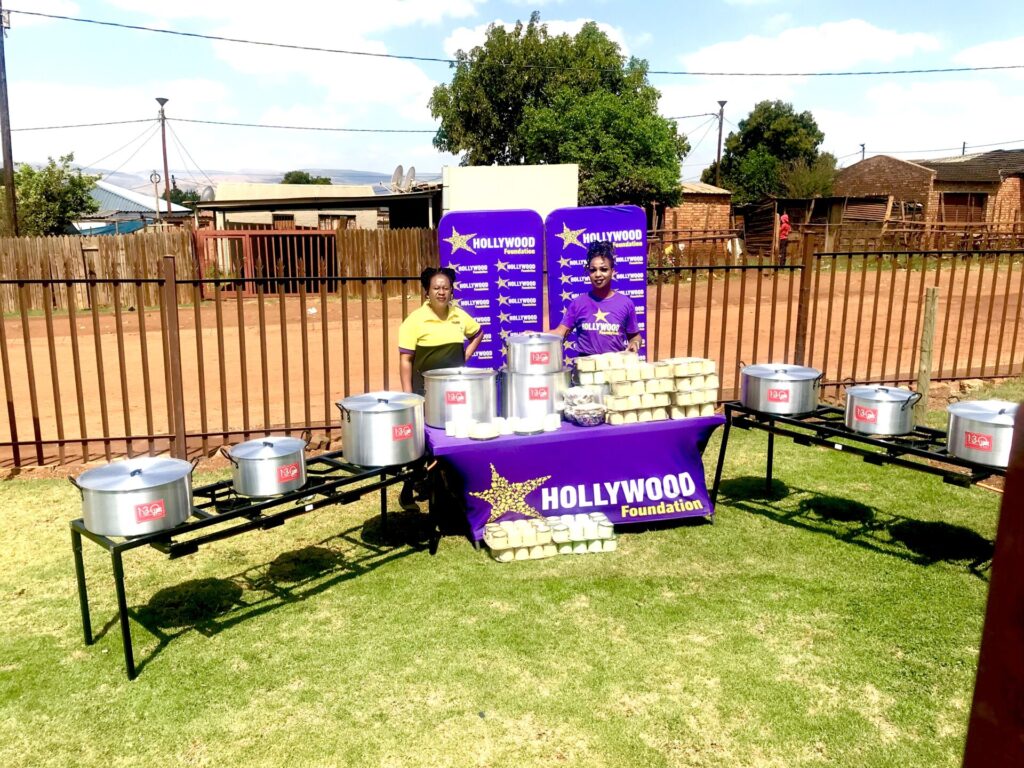 hollywoodfoundation-Representative from Ikageng Day Centre and the Hollywood FoundationCorporate Social Investment (CSI) support for Ikageng Day CentreCorporate Social Investment Programme